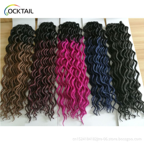 blonde wavy dreadlocks hair weave products in bulk, ombre faux dreadlocks crochet braid manufacturers
